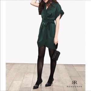 Green Banana Republic Monogram Wrap Dress
